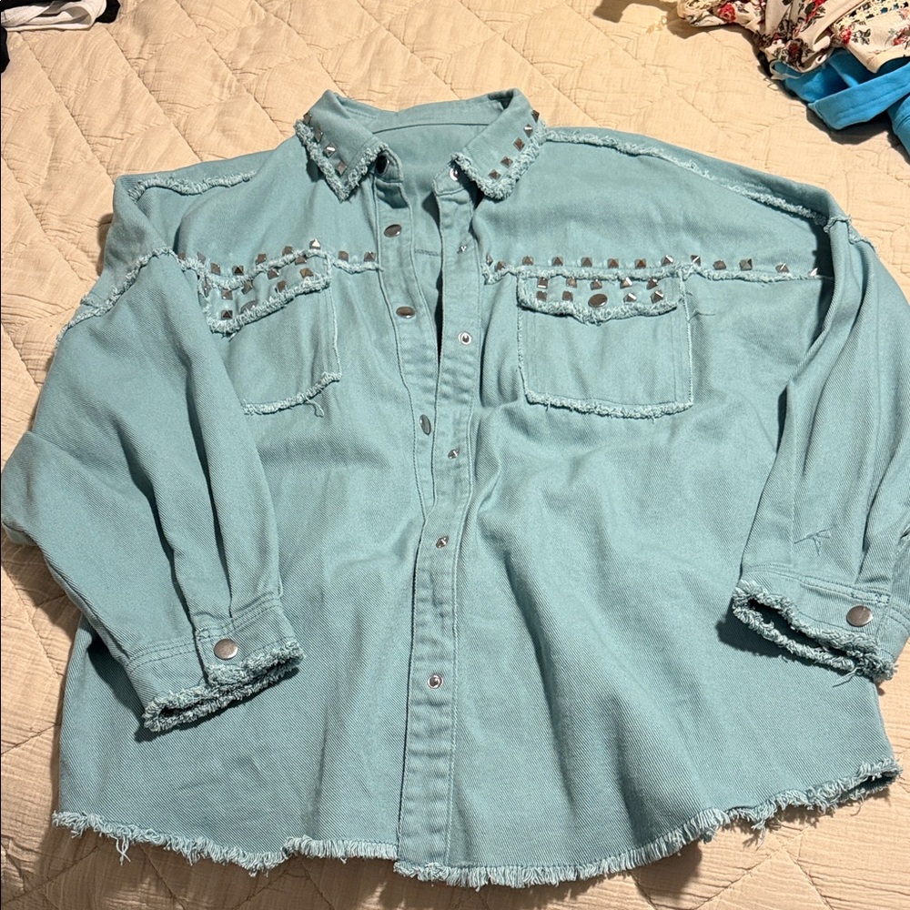 Studded Denim Shirt